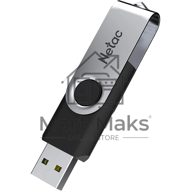 Флешка USB Netac U505 (NT03U505N-016G-32BK), 16Gb, USB3.0, R/W 110/45, черный/серебристый