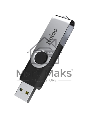 Флешка USB Netac U505 (NT03U505N-016G-32BK), 16Gb, USB3.0, R/W 110/45, черный/серебристый