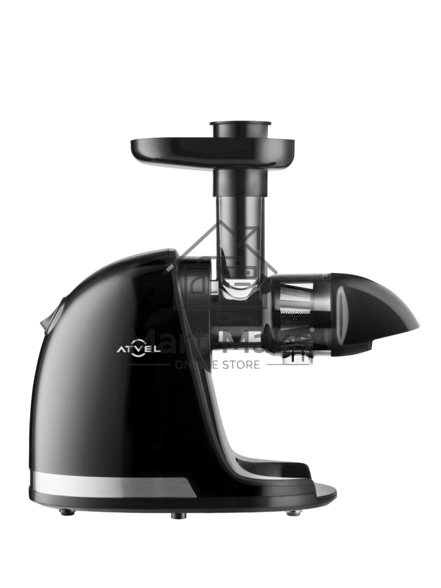 Соковыжималка Atvel PowerTwist J3 чёрный, шнековая горизонтальная, 150 Вт, 700 мл, электронное, реверс