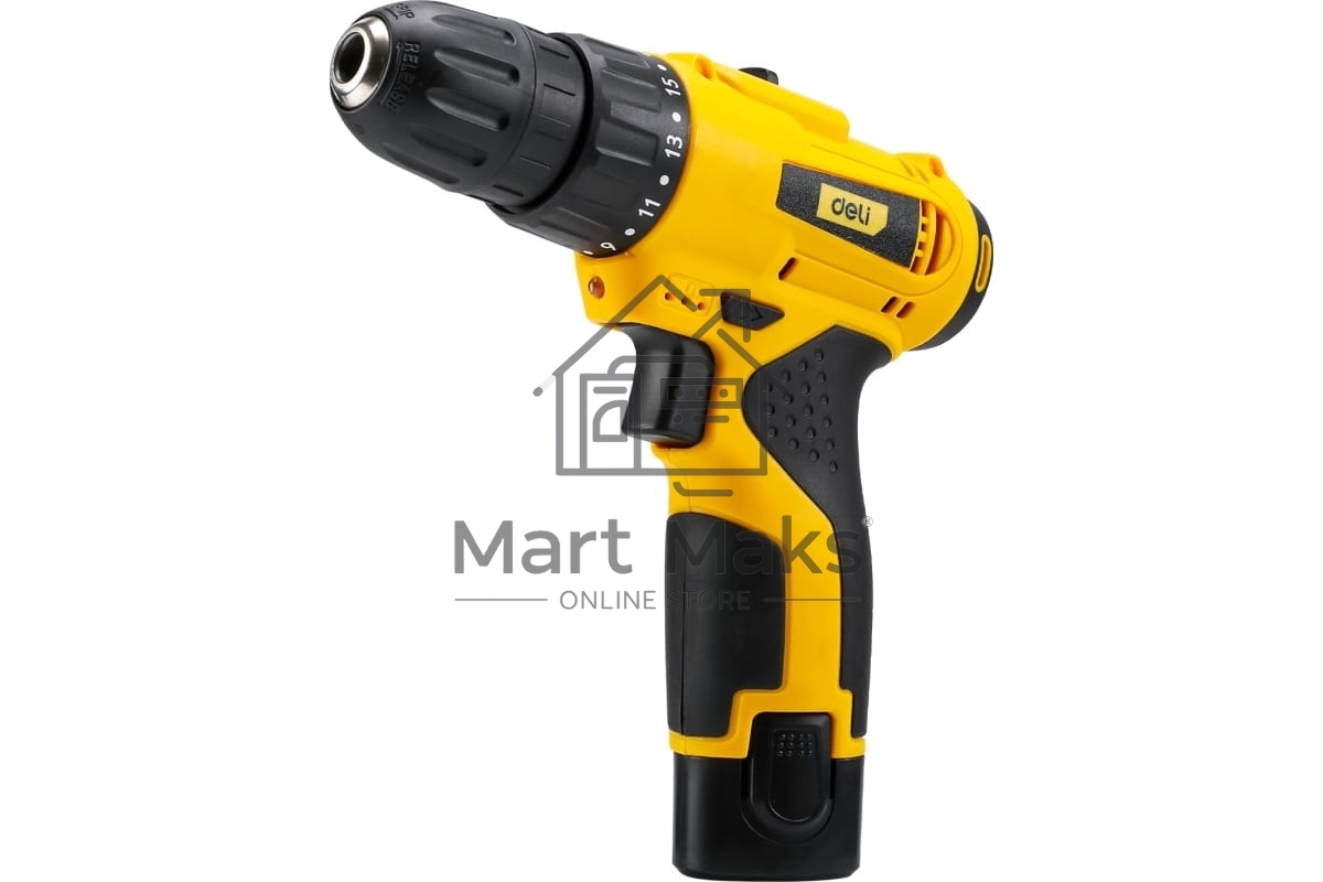 Дрель-шуруповерт Deli DL-DZ12-E1A1, Аккумуляторная, 12В