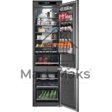 Холодильник Weissgauff WRK 2000 Total NoFrost Inverter нержавеющая сталь двухкамерный 240/95л морозилка снизу