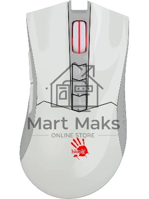 Мышь беспроводная A4Tech Bloody R90 Plus белый, 5000 dpi, радиоканал, USB, кнопки - 8