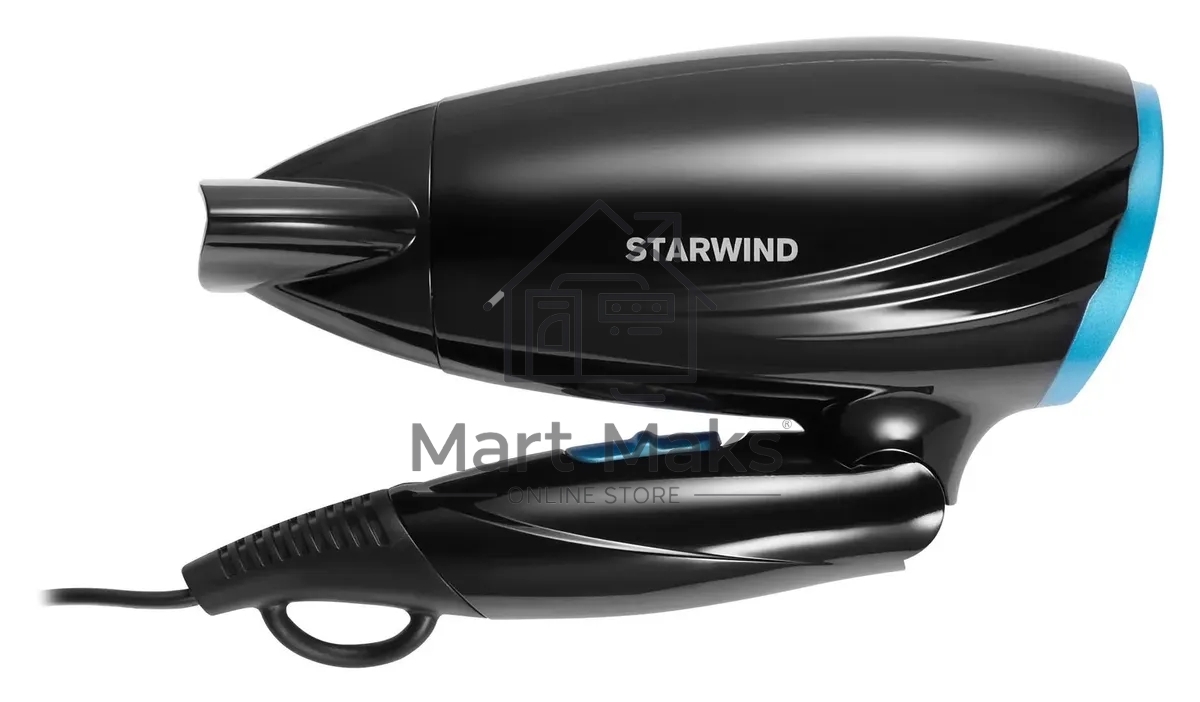 Фен Starwind SHD 7066 1600Вт черный/синий