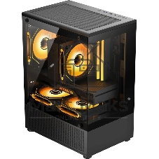 Компьютерный корпус Accord ACC-UE2B TG OFFICE PRO черный без БП mATX 2xUSB2.0 1xUSB3.0 1xUSB3.1 audio