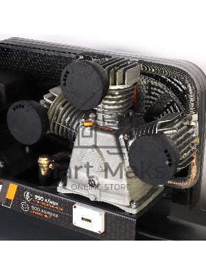 Компрессор Patriot KRX 950 L500 D, поршневой, ременной, масляный, 950 л/мин, 500 л, 10 бар, 5.5 кВт, 400 В