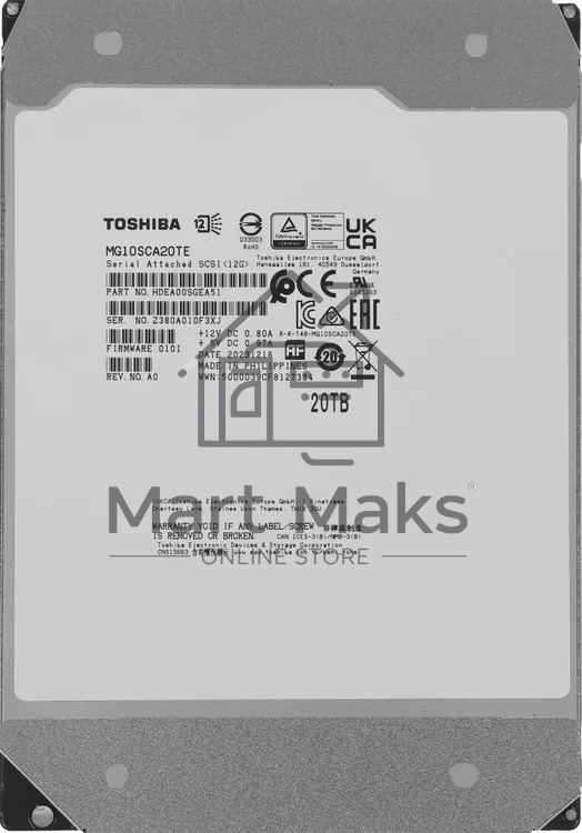 Жесткий диск HDD Toshiba MG10 20Tb 7200rpm SAS 512Mb 3.5