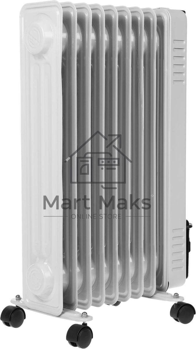 Масляный обогреватель Centek CT-6201 (9 секций) белый, 2000 Вт, 20 м2, термостат