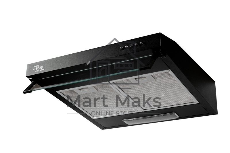 Вытяжка подвесная Oasis UP-50B черный, 50 см, 450 куб. м/ч, 44 дБ