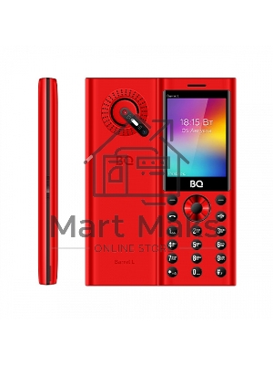 Мобильный телефон BQ 2458 Barrel L красный/черный
