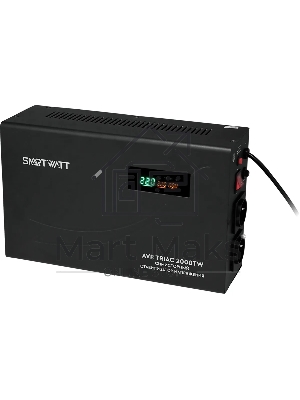 Стабилизатор напряжения Smartwatt AVR Triac 2000TW 2000ВА черный