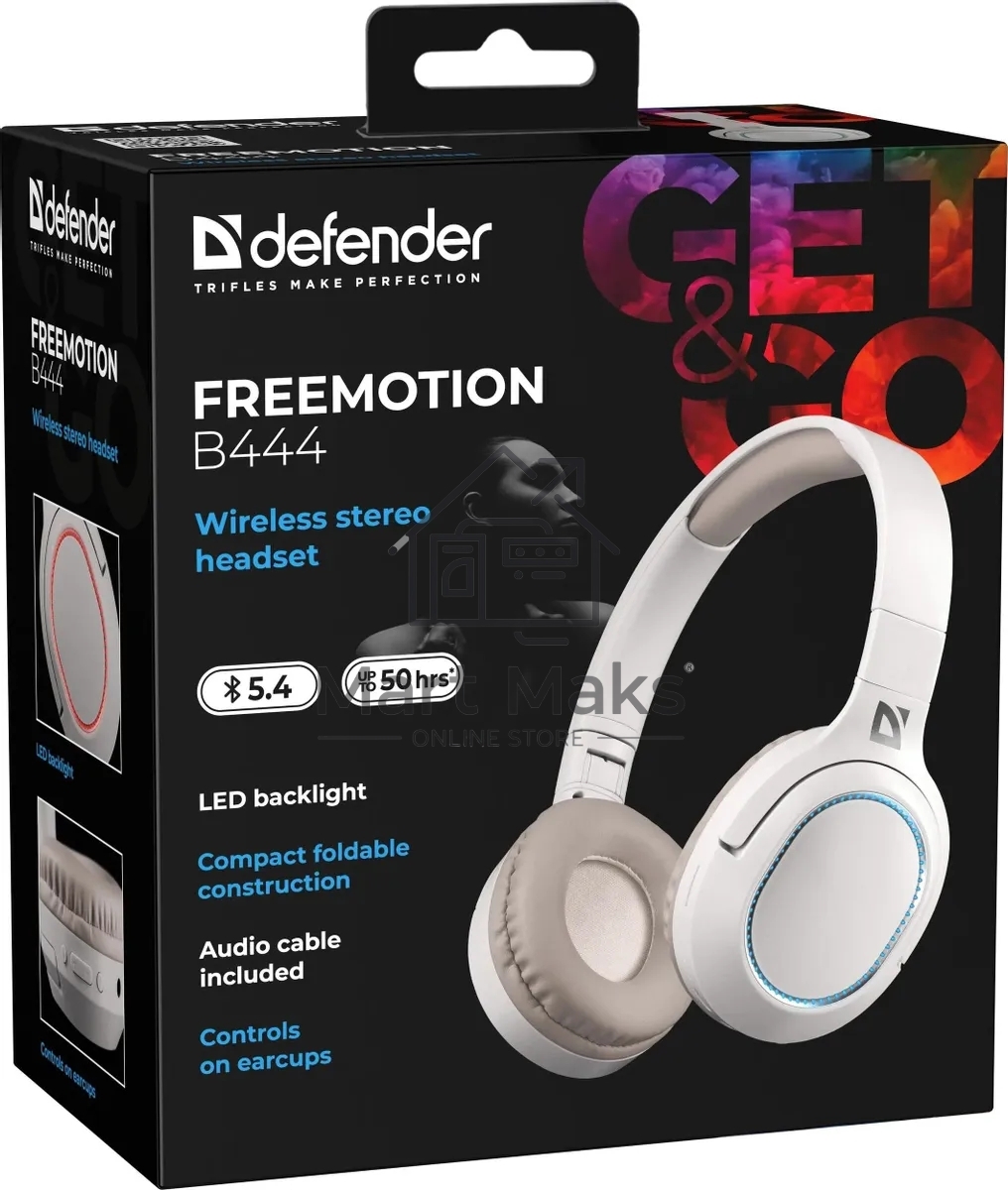 Гарнитура клавиатура DEFENDER (63444) FreeMotion B444 бежевый, микрофон, Bluetooth