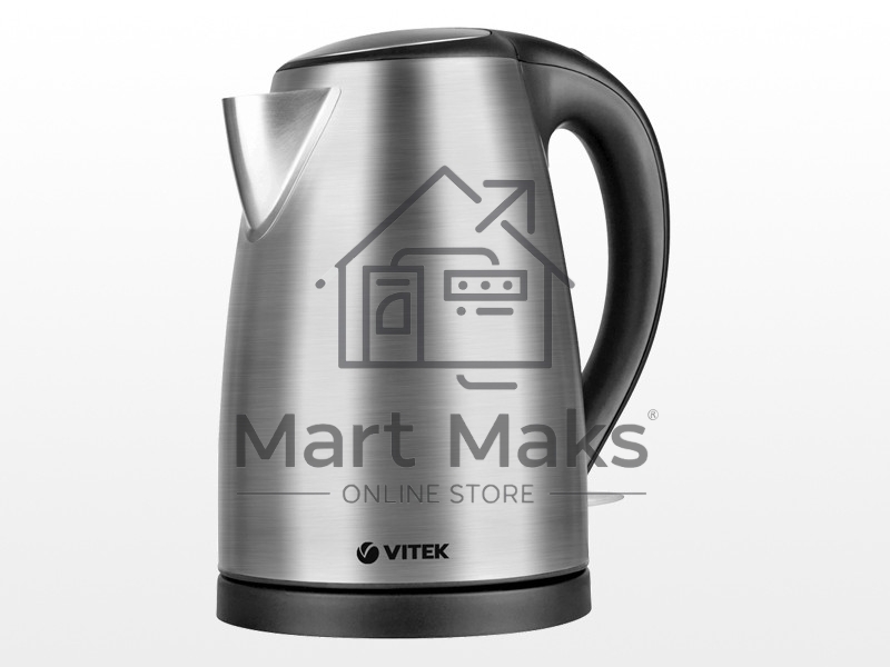 Чайник электрический Vitek VT-7002 1.8л. 2200Вт прозрачный/черный корпус: стекло/пластик