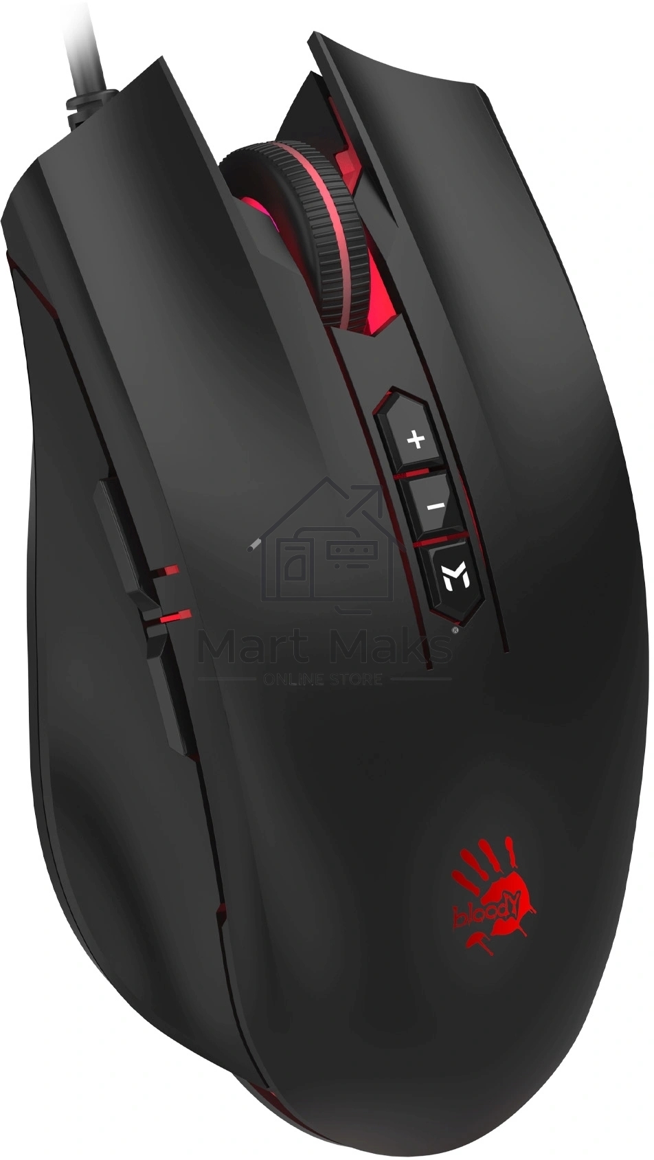 Мышь проводная A4Tech Bloody ES7 черный, 6000 dpi, USB, кнопки - 8