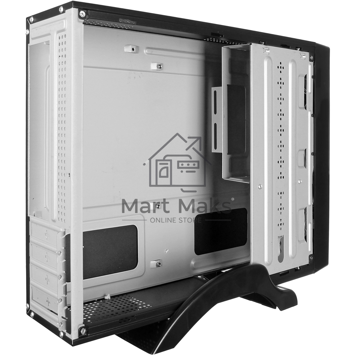 Компьютерный корпус Exegate EX268693RUS Компьютерный корпус MiniITX Exegate MI-208 Black, miniITX/mATX, <M300, 80mm>, 2*USB, Audio