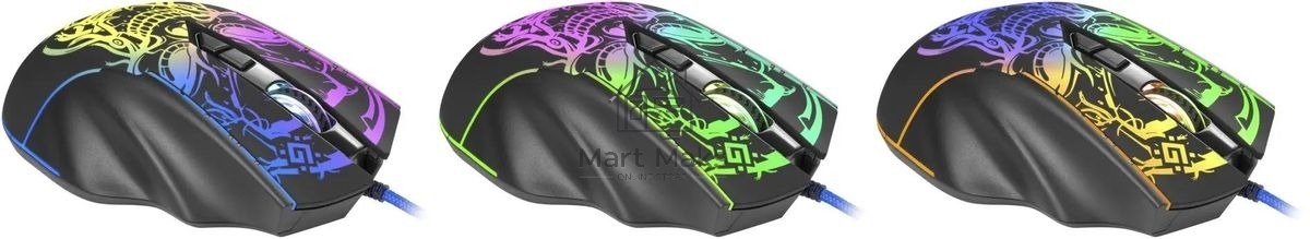 Мышь проводная Defender Bulletstorm GM-928 черный, 7200 dpi, USB, кнопки - 7