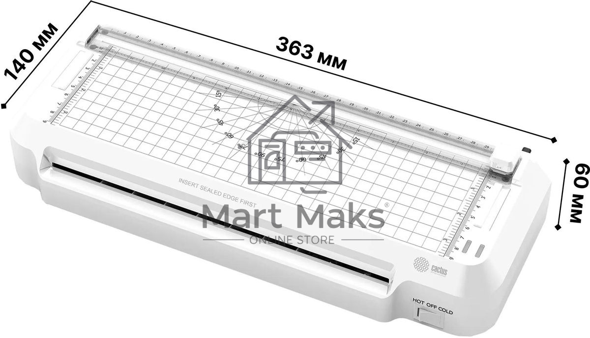 Ламинатор Cactus CS-LAB-F2 белый A4 (70-125мкм) 25 см/мин (2 вал.) хол. лам. лам. фото