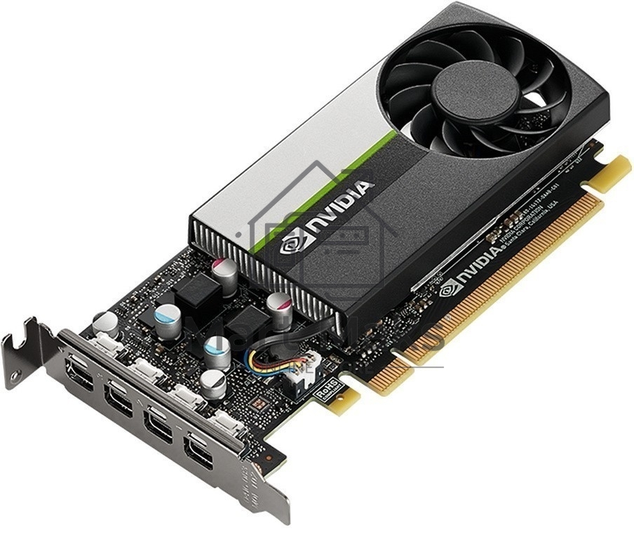 Видеокарта NVIDIA T1000 4G, long bracket and short bracket together