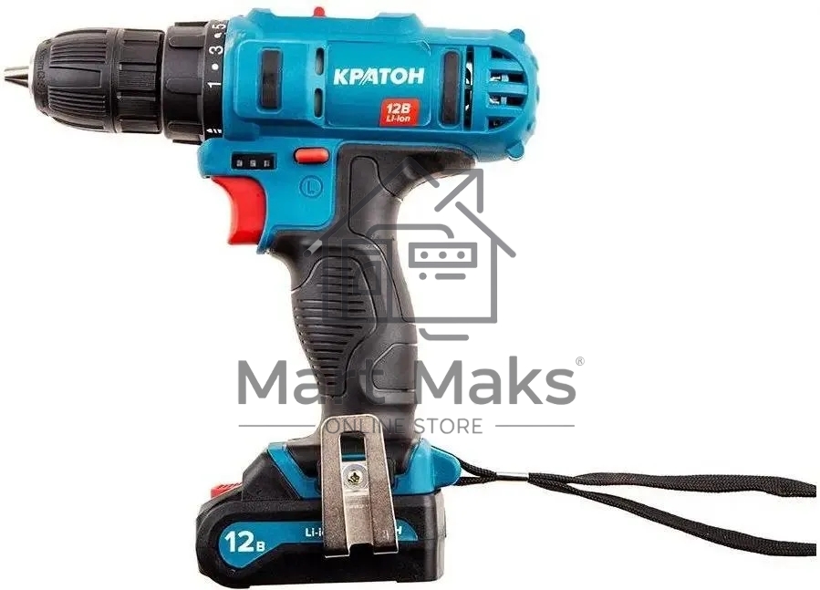 Дрель-шуруповерт аккумуляторная Кратон CD-12-Li-1,5