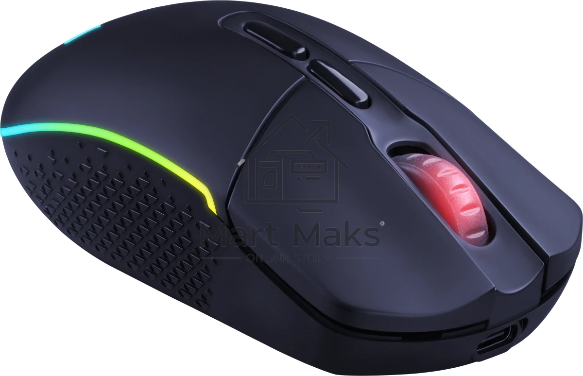 Мышь беспроводная REDRAGON 2.4G/проводная игровая 7+кн.колесо 10000dpi RGb черный Invader Pro