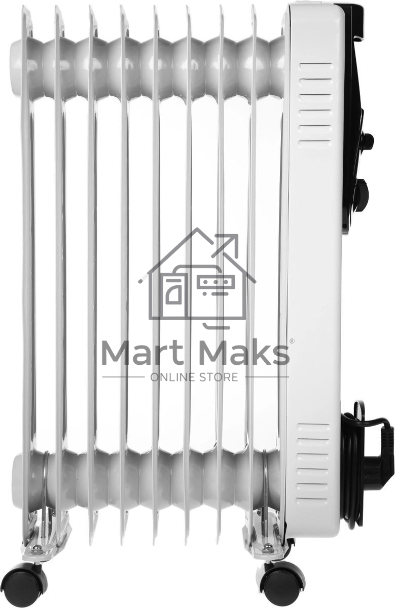 Масляный обогреватель Centek CT-6201 (9 секций) белый, 2000 Вт, 20 м2, термостат