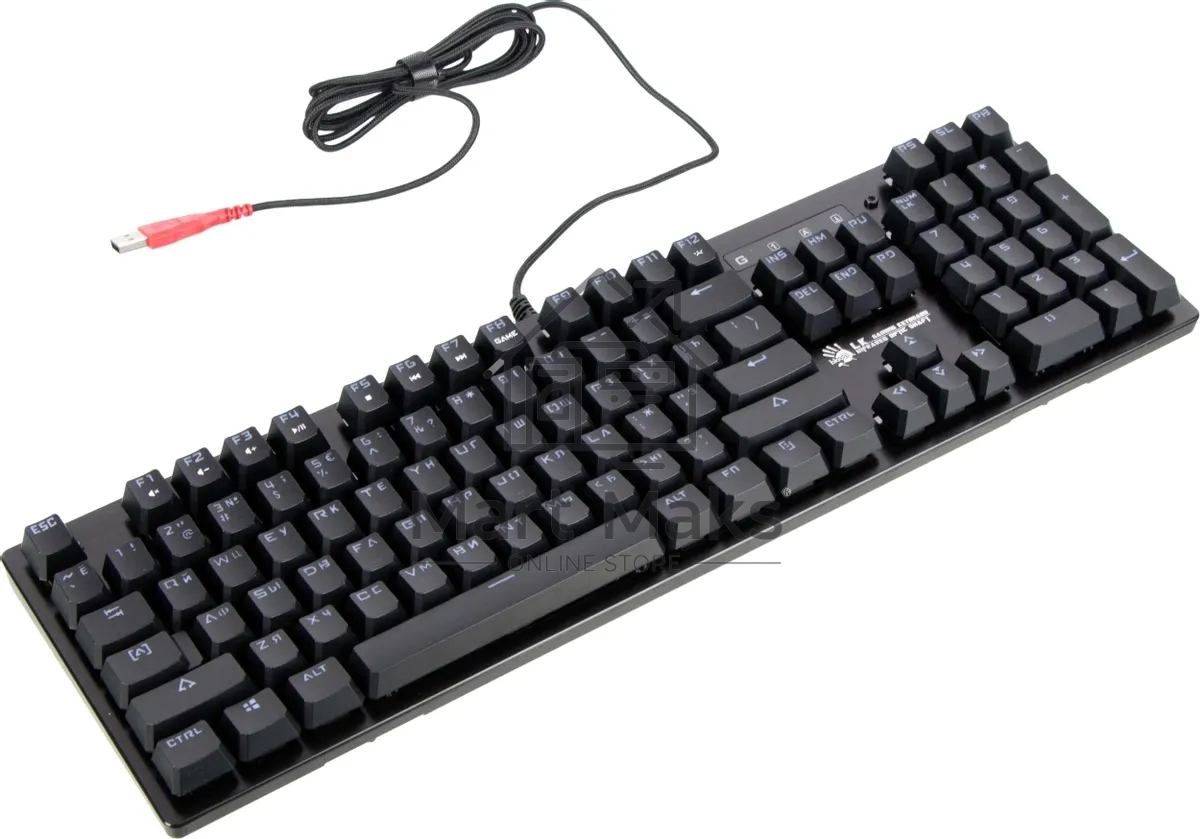 Клавиатура проводная A4 Bloody B820R Blue S механическая черный USB LED