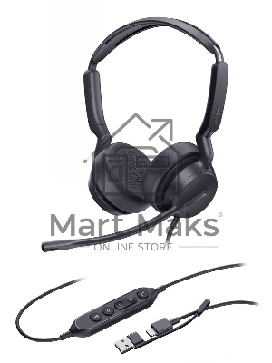 Гарнитура проводная Yealink UH42 Dual UC USB-C/A 1308215