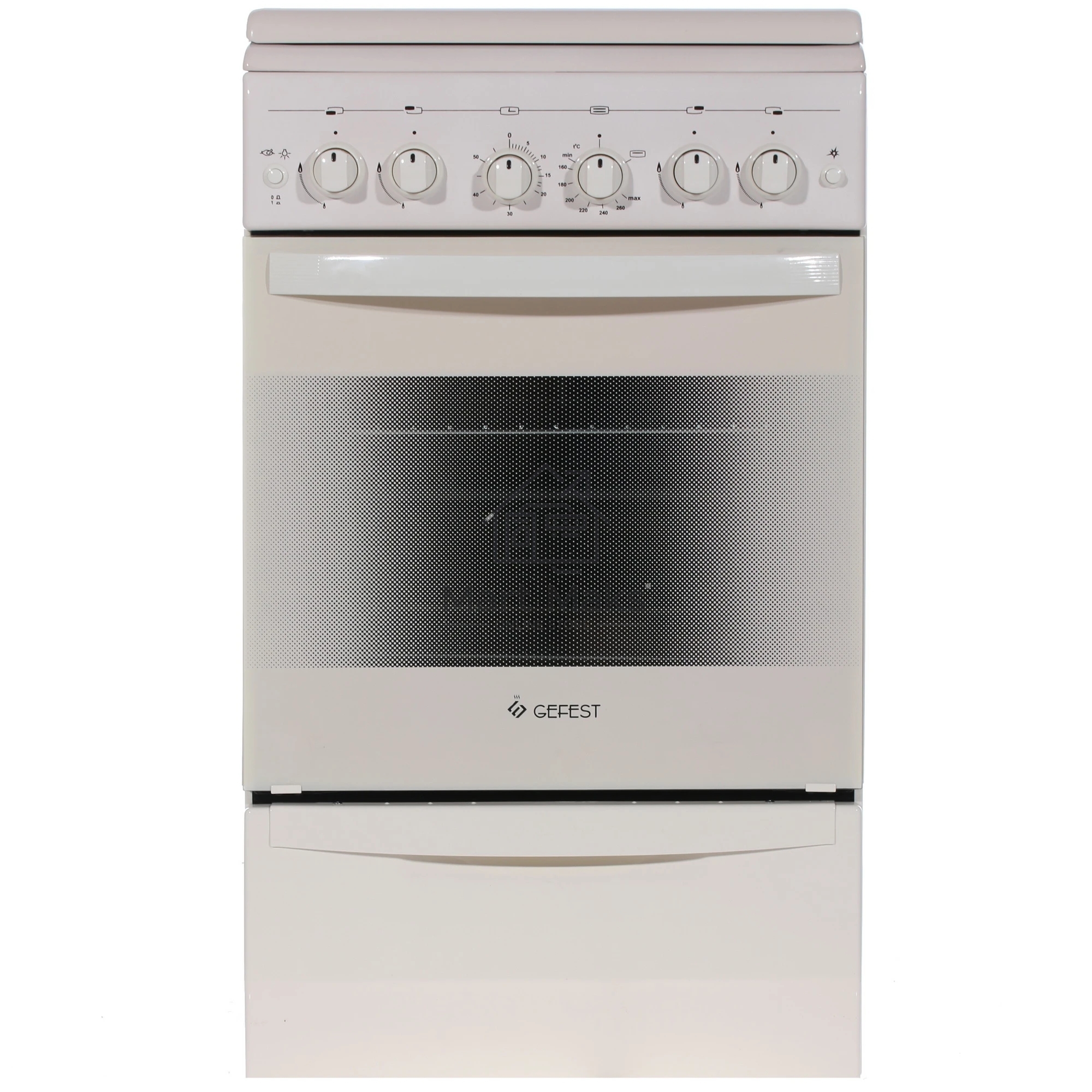 Плита газовая Gefest ПГ 5100-02 0167 бежевый, конфорок 4 шт, духовка 52 л, 50 см x 85 см x 58.5 см