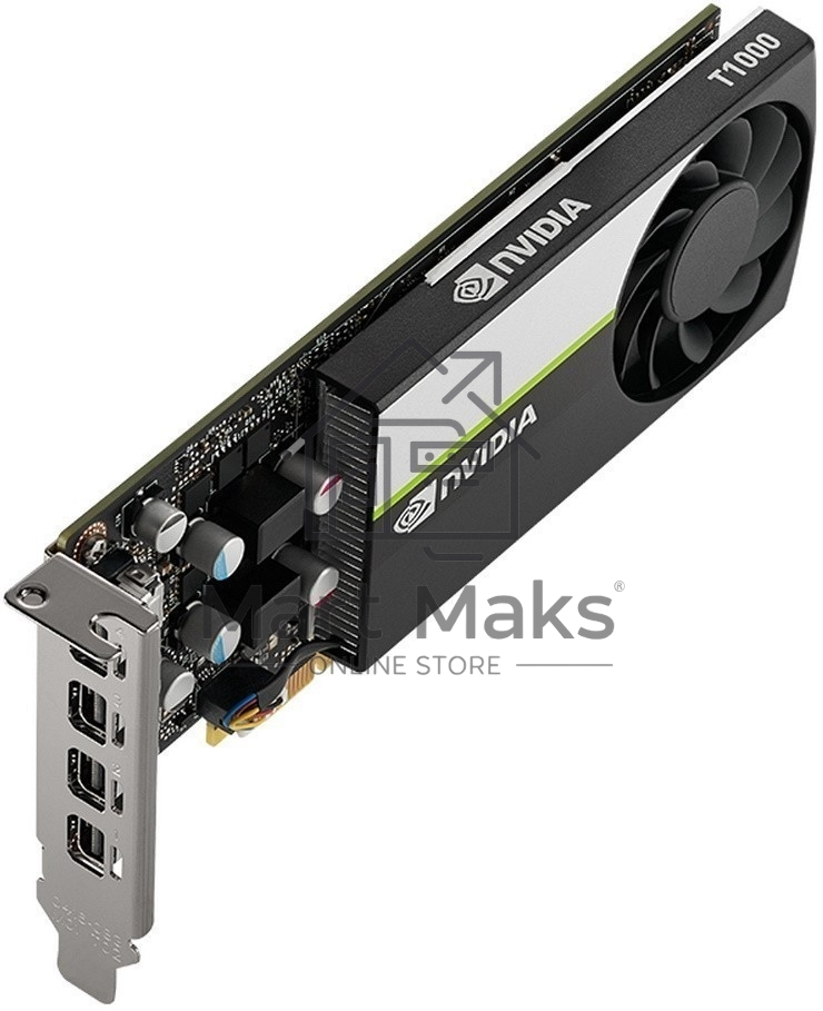 Видеокарта NVIDIA T1000 4G, long bracket and short bracket together