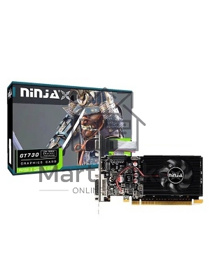 Видеокарта Ninja (Sinotex) GT730 1GB DDR3 128BIT DVI HDMI VGA 1FAN RTL