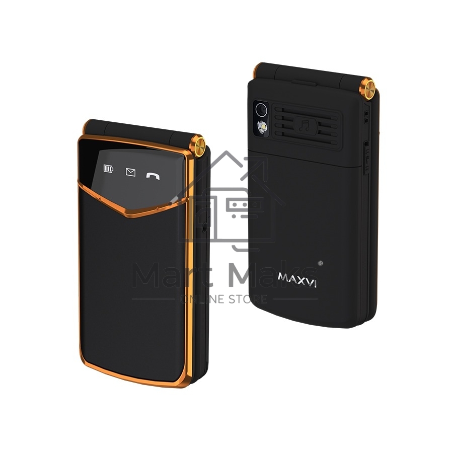 Мобильный телефон Maxvi E11 черный/золотой