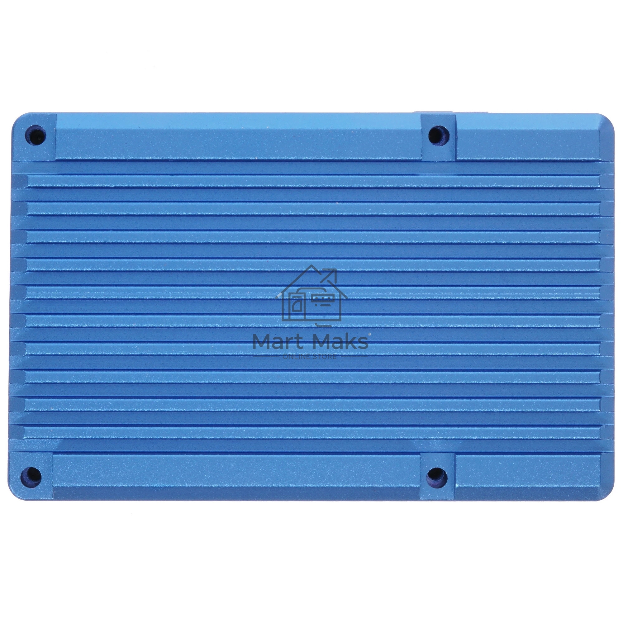 Корпус Qumo Aluminum case with double black fans, Raspberry Pi 4, blue(RS008)