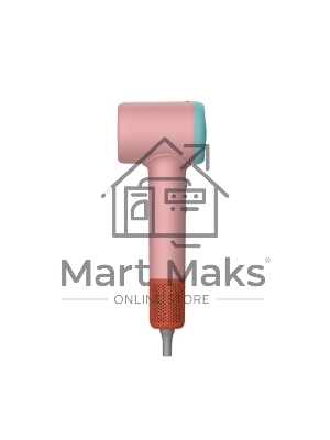 Фен Deerma DEM-CF51W розовый/бирюзовый, 1400 Вт, компактный, ионизация