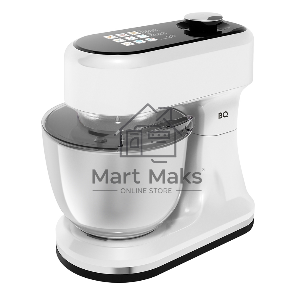 Миксер BQ PM1001 белый, стационарный, 2200 Вт, 5 л, 12 скоростей