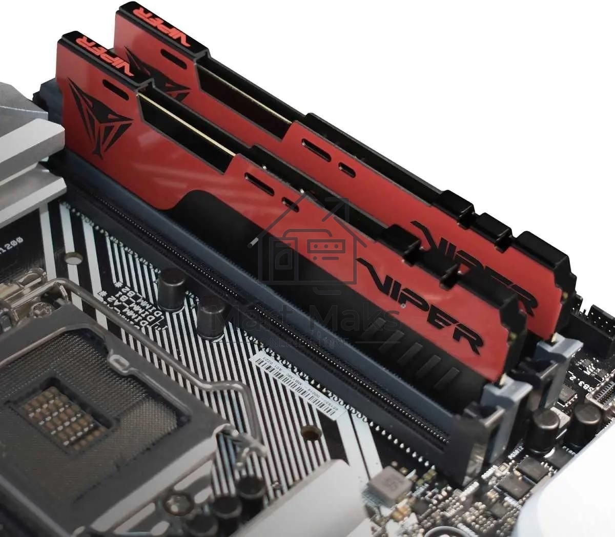 Оперативная память Patriot Viper Elite II, DDR4, 32GB (2x16 GB), 3200 MHz, CL18, DIMM, радиатор, красный, черный