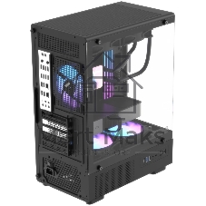 Корпус Formula Crystal Z1CM v2 черный без БП mATX 5x120мм 1xUSB3.0 audio bott PSU