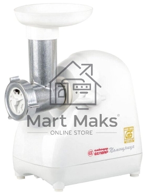 Мясорубка электрическая Белвар КЭМ-36/220-4-34 белый, 1000 Вт, 0.6 кг/мин, реверс, насадки - 5