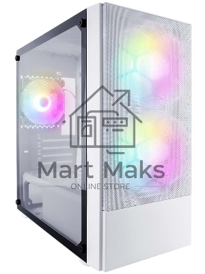 Компьютерный корпус 1STPLAYER FIREBASE X4-M белый / mATX, TG / 1x120мм & 2x140мм LED fans inc. / X4-M-WH-2F1P-W-1F1-W