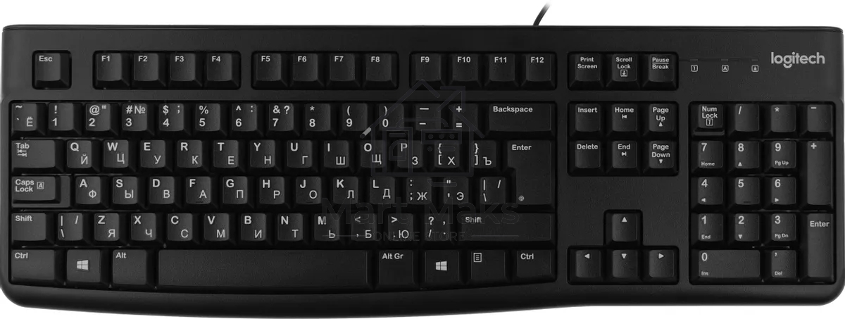 Клавиатура проводная Logitech K120 for business, USB черный