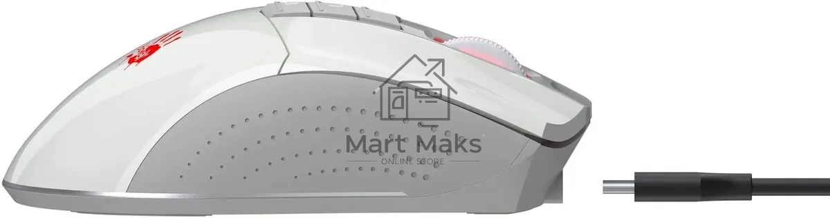 Мышь беспроводная A4Tech Bloody R90 Plus белый, 5000 dpi, радиоканал, USB, кнопки - 8