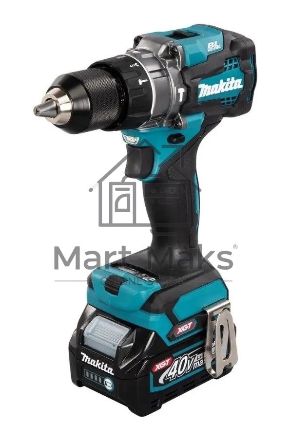 Дрель-шуруповерт Makita HP001GD201, 40 В, 2,5 Ач, 140 Нм, бесщеточный, ударный