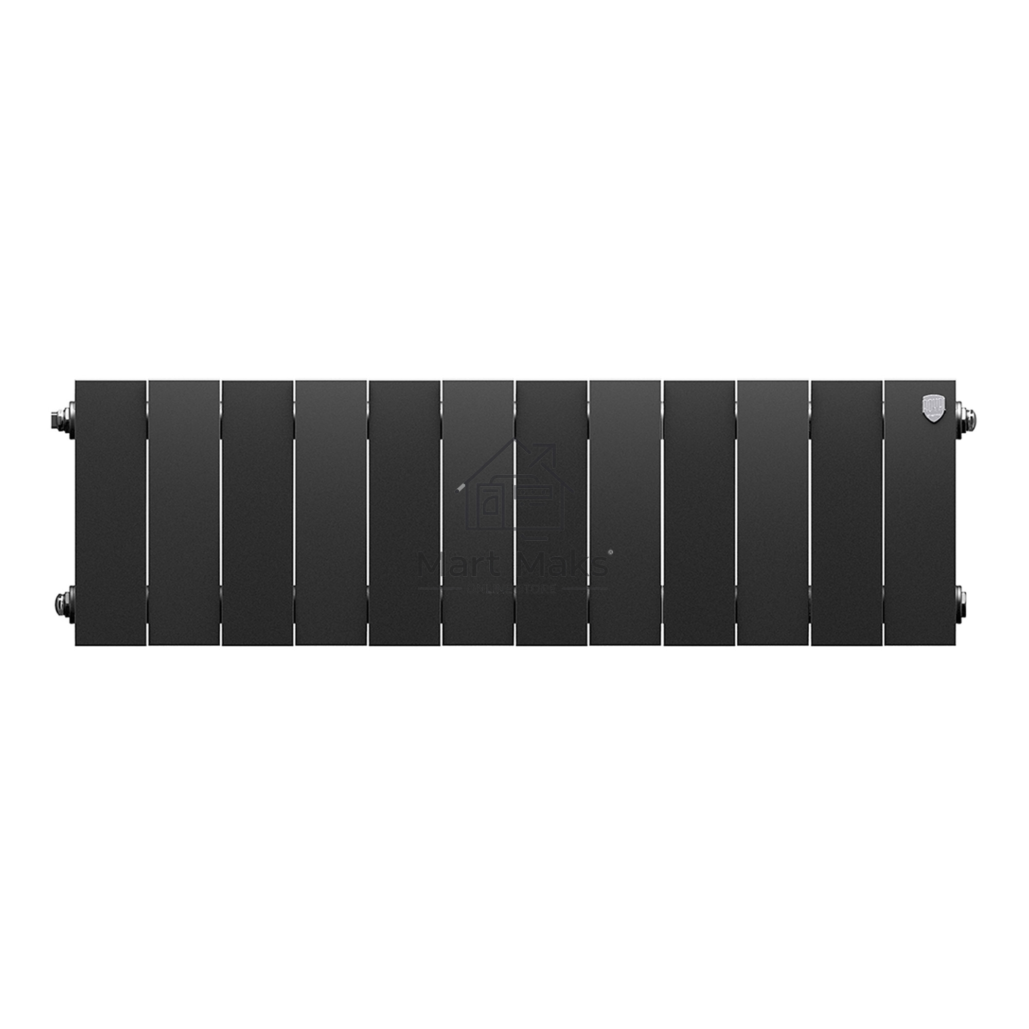 Радиатор биметаллический Royal Thermo PianoForte 200 черный - 12 секц.