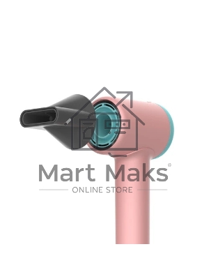 Фен Deerma DEM-CF51W розовый/бирюзовый, 1400 Вт, компактный, ионизация