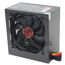 Блок питания Ginzzu CB500 12CM черный,24+4p,PCI-E, 4*SATA, 3*IDE,оплетка MB, кабель питания