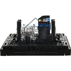 Розетка двойная TV+RJ45 кат.6 IEK FORTE&PIANO FP137 черный