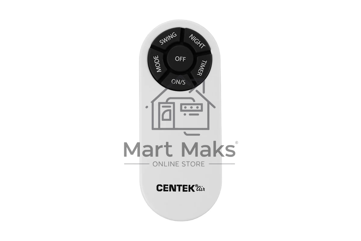 Вентилятор напольный Centek CT-5023 65 Вт, скоростей 4, ПДУ, белый