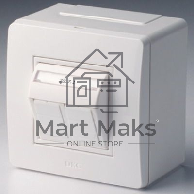 Коробка для миниканалов DKC (ДКС) 10656 с двумя телефонными/компьютерными розетками, белый