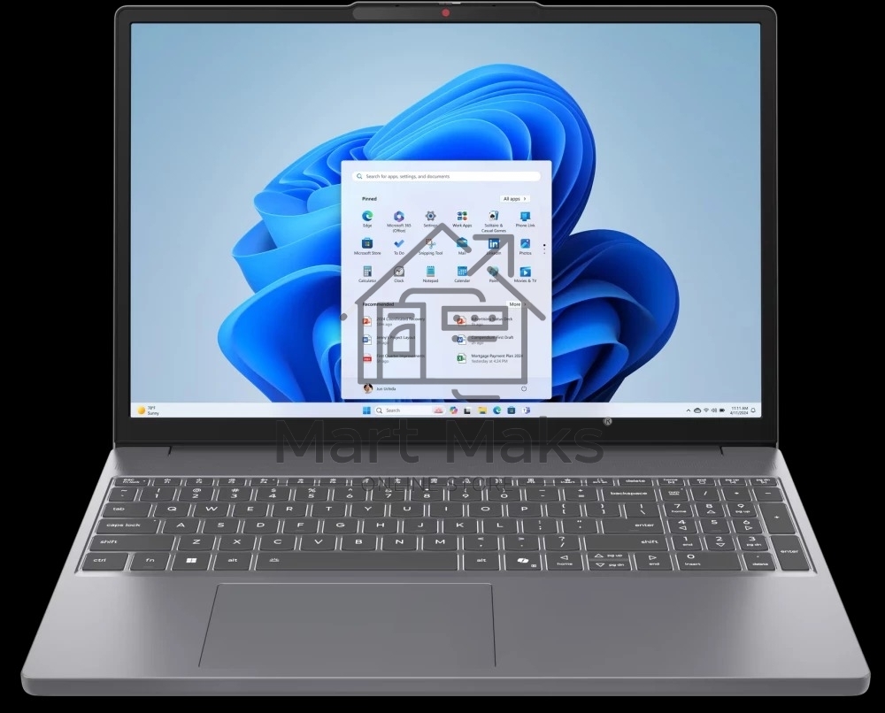 Ноутбук Lenovo IdeaPad Slim 3 15IRH10 серый 83K1002URK 15.3