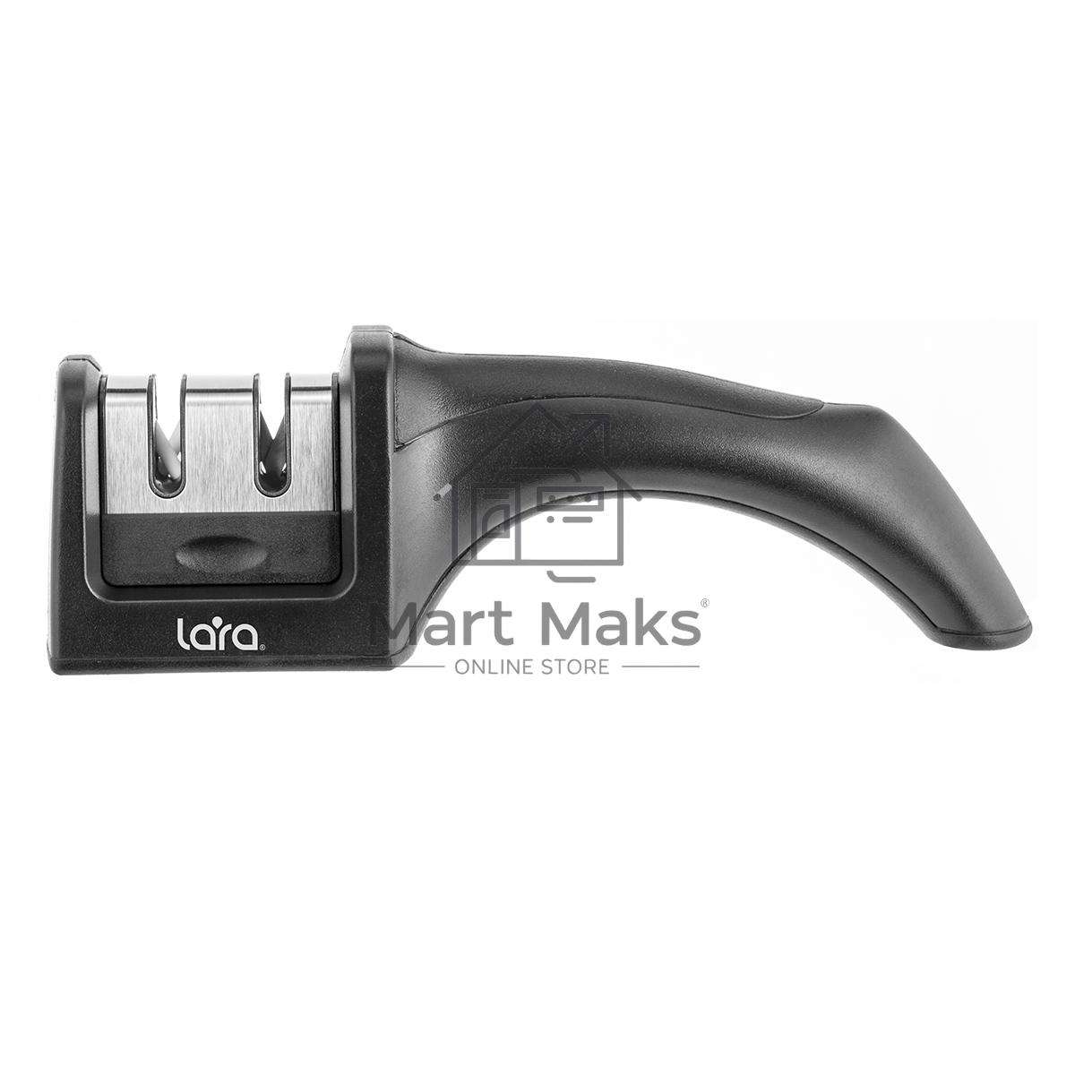 Ножеточка LARA LR05-02 съёмный блок, 2 точильных полотна, пластик ABS/нержавеющая сталь AISI 201