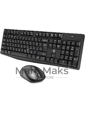 Комплект клавиатура + мышь Оклик S260W клав:черный мышь:черный USB беспроводная Multimedia (2066170)