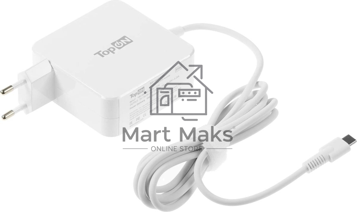 Адаптер TopON TOP-HW65QW автоматический 65W 5V-20V 3.25A от бытовой электросети